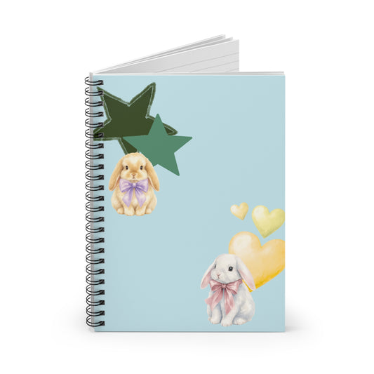Bunny Blue Spiral Notebook