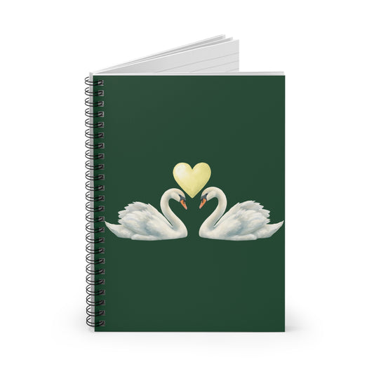 Swan Love Spiral Notebook