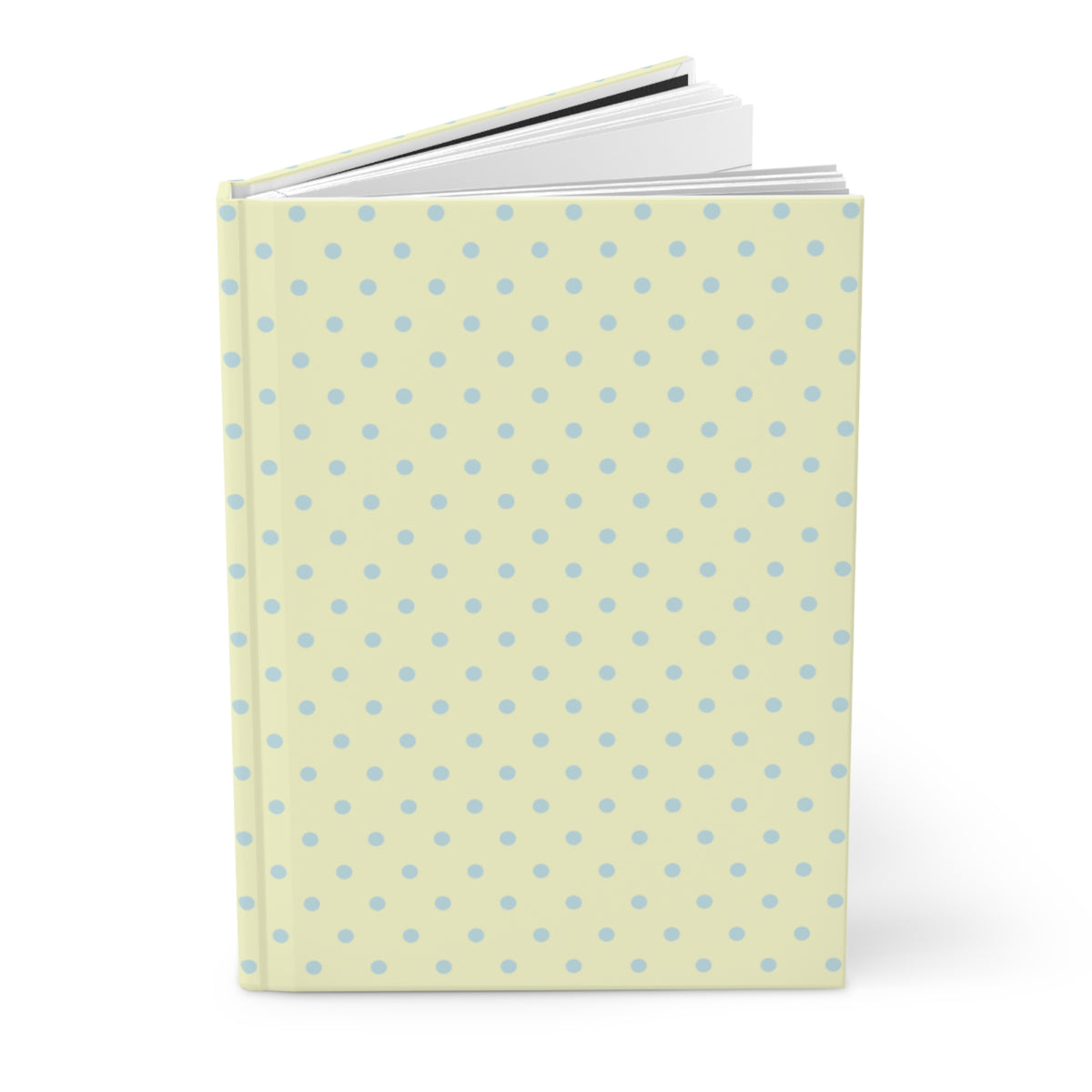Yellow & blue polka dot journal