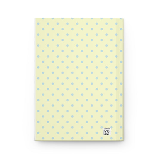Yellow & blue polka dot journal