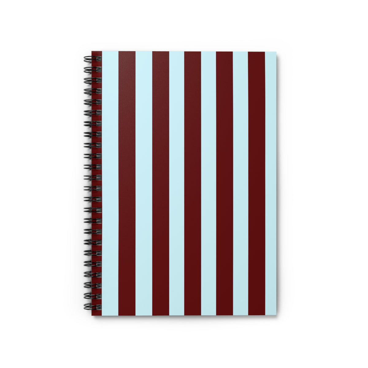 Striped Burgundy Spiral Notebook