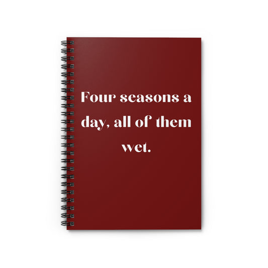 Maroon Four Seasons Spiral Notebook