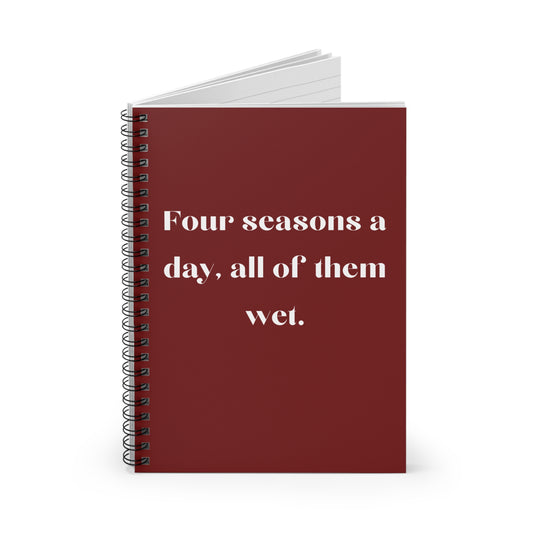 Maroon Four Seasons Spiral Notebook