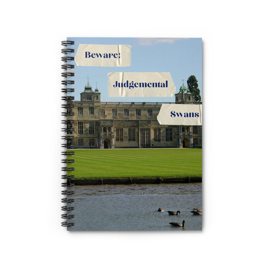 Judgemental Swans Spiral Notebook
