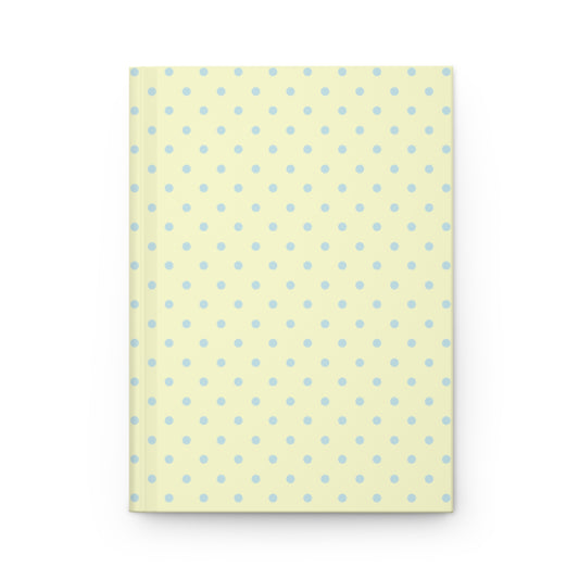 Yellow & blue polka dot journal