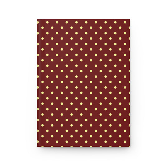 Burgundy & Gold polka dot journal