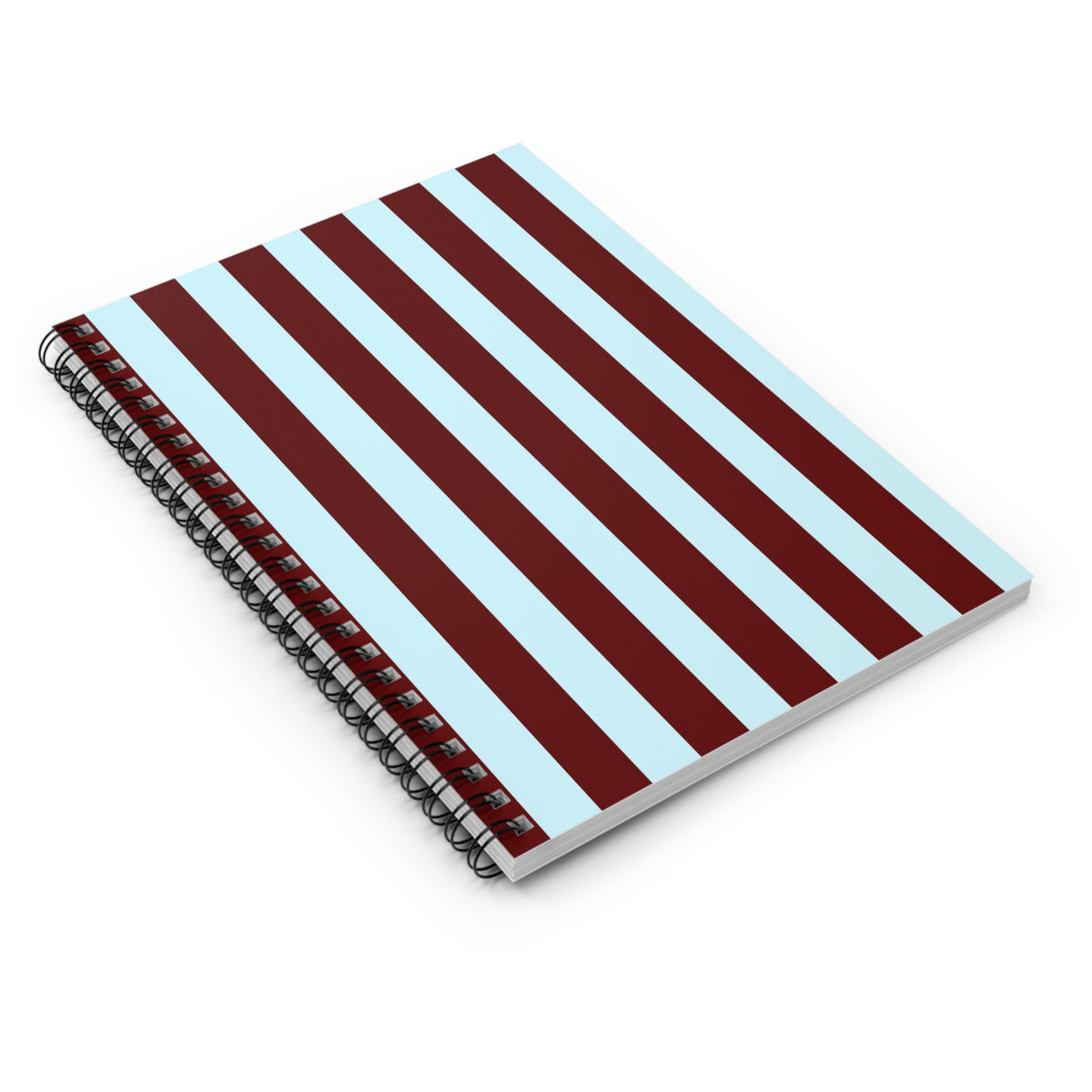 Striped Burgundy Spiral Notebook
