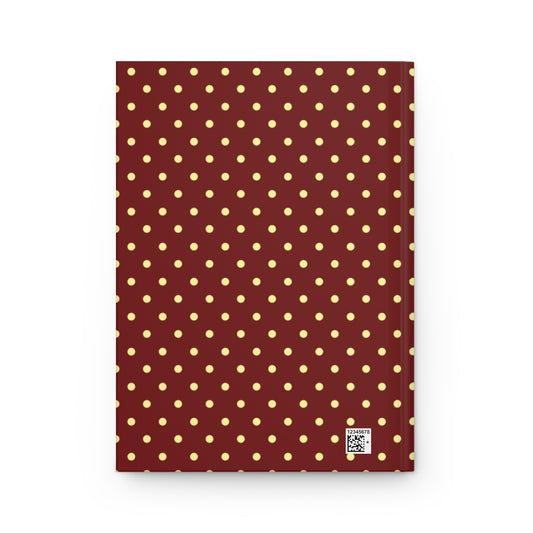 Burgundy & Gold polka dot journal