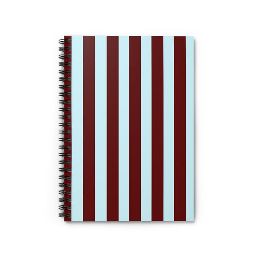 Striped Burgundy Spiral Notebook