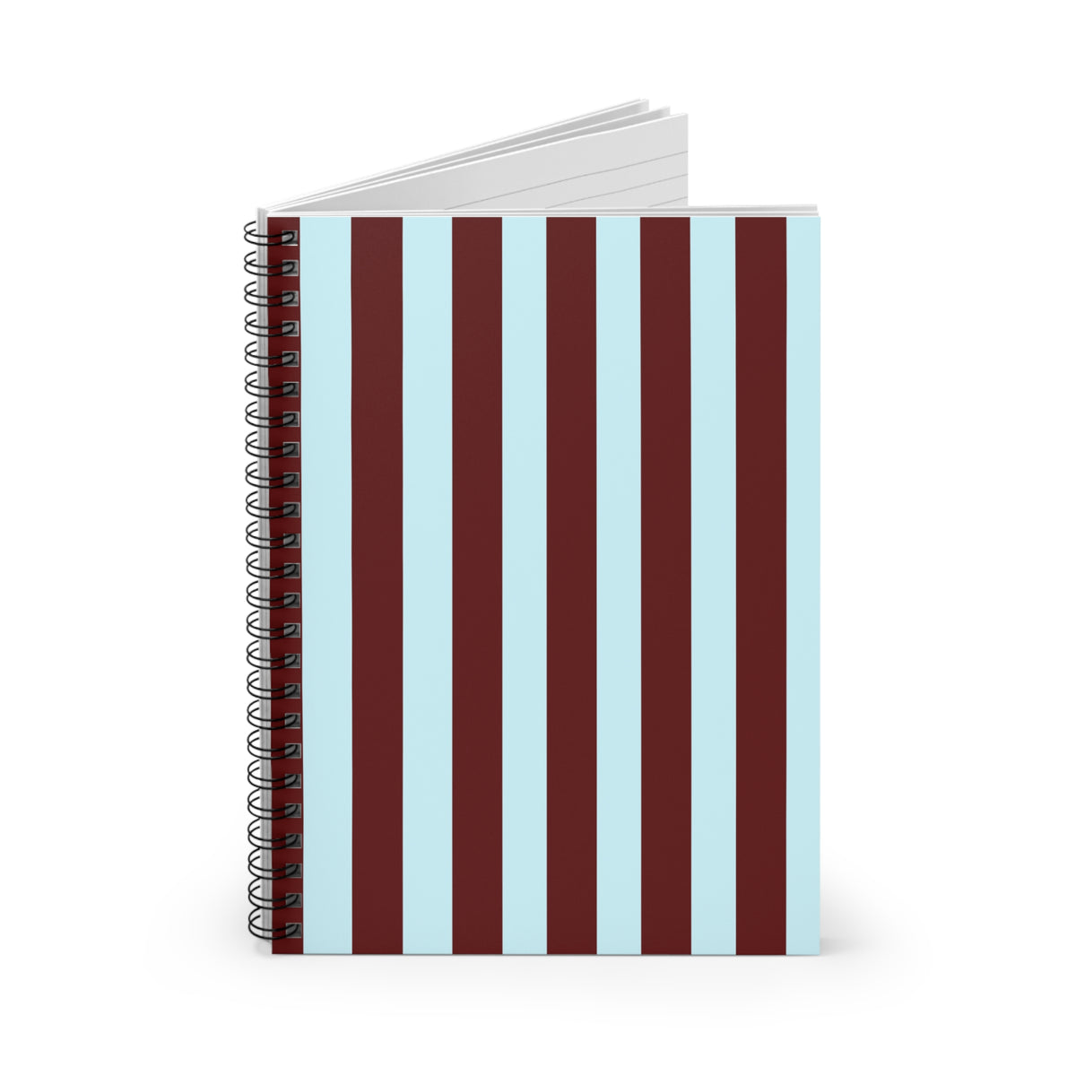 Striped Burgundy Spiral Notebook