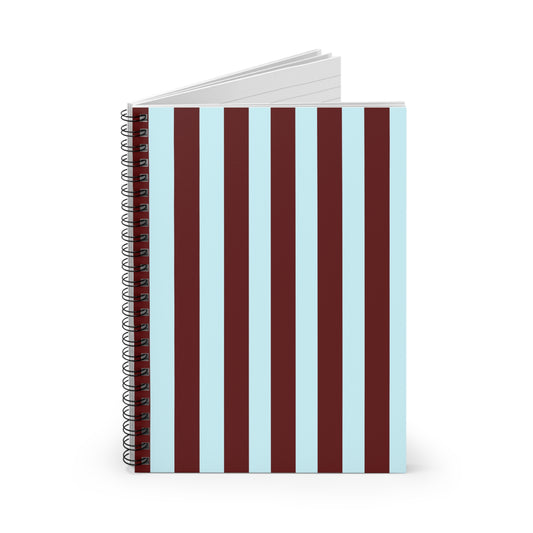 Striped Burgundy Spiral Notebook