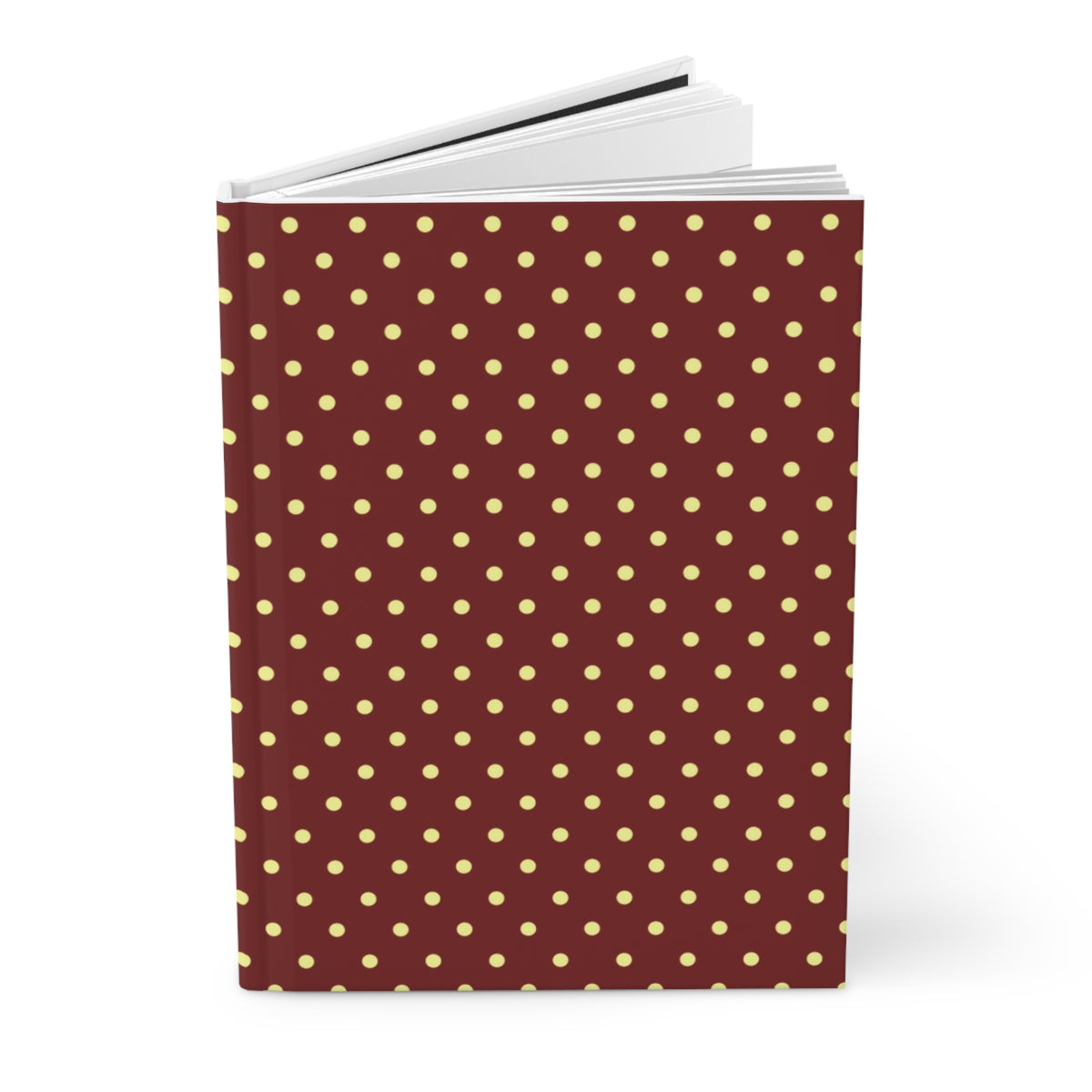 Burgundy & Gold polka dot journal