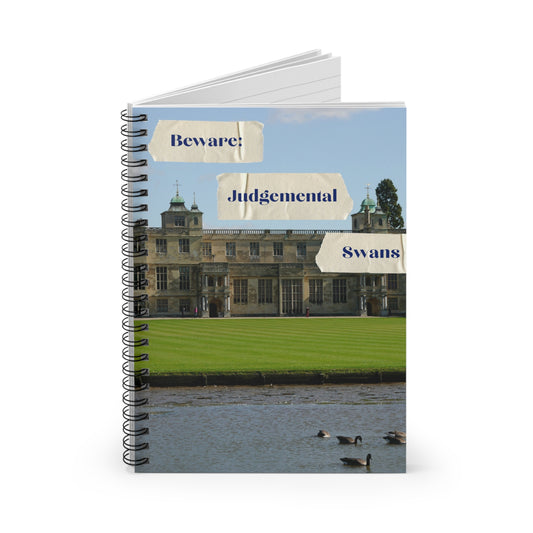 Judgemental Swans Spiral Notebook